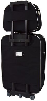 Комплект чемодан и кейс Bonro Style маленький черно-фиолетовый (10120103)