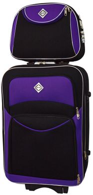 Комплект валіза та кейс Bonro Style маленький чорно-фіолетовий (10120103)