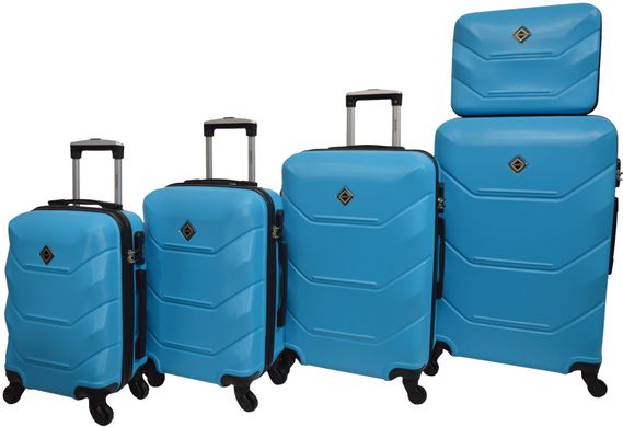 Набір валіз 5 штук Bonro 2019 голубий (10500103)