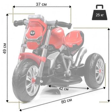 Детский электромотоцикл SPOKO M-3196 красный (42300142)