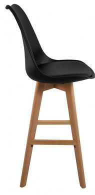 Барный стул со спинкой Bonro B-487 черный (40070007)