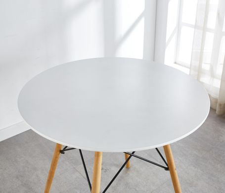 Стіл обідній круглий 80 см Bonro ВN-957 білий (42400170)