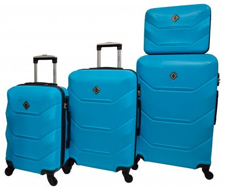 Набор чемоданов 4 штуки Bonro 2019 голубой (10500203)