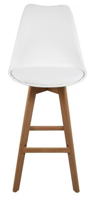 Барний стілець зі спинкою Bonro B-487 білий (40070008)