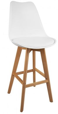 Барный стул со спинкой Bonro B-487 белый (40070008)