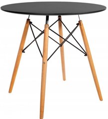 Стол обеденный круглый 80 см Bonro ВN-957 черный (42400171)