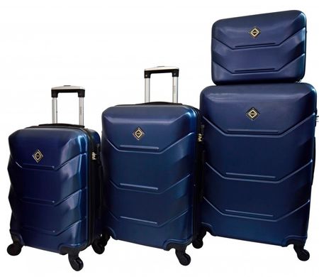 Набор чемоданов 4 штуки Bonro 2019 темно-синий (10500204)