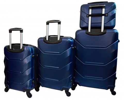 Набор чемоданов 4 штуки Bonro 2019 темно-синий (10500204)