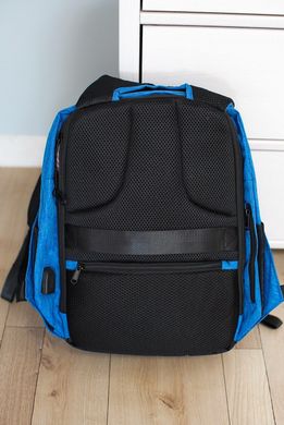 Рюкзак антизлодій Bonro з USB 20 л голубий (13000006)