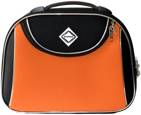 Комплект валіза та кейс Bonro Style середній чорно-оранжевий (10120205)