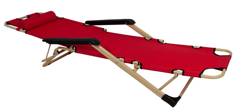 Шезлонг лежак Bonro 180 см красный (70000014)