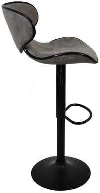 Барний стілець зі спинкою Bonro HB-678 сіре (40080045)