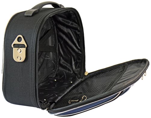 Комплект валіза та кейс Bonro Style середній чорно-темно-синій (10120206)