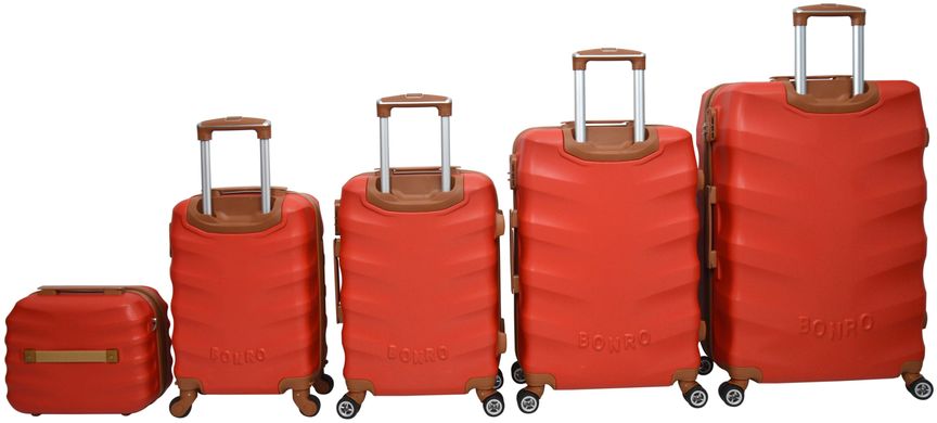 Набір валіз Bonro Next 5 штук червоний (10060505)