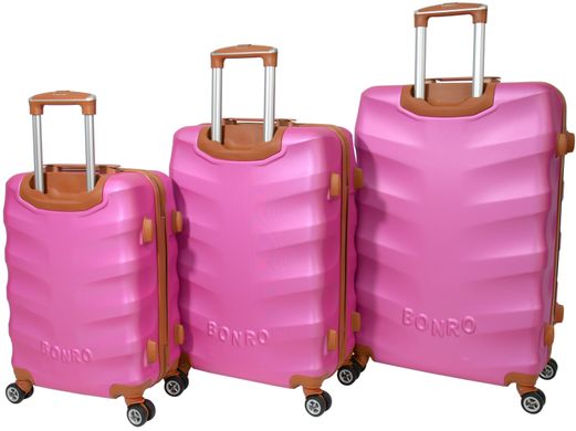 Набор чемоданов Bonro Next 5 штук розовый (10060506)