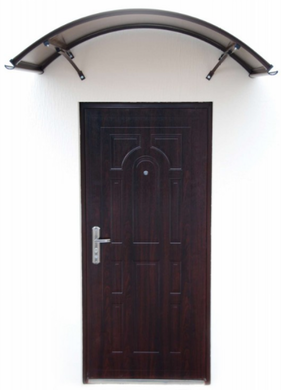 Навес для входных дверей Siker 900-I (900*1400) коричневый (90100026)