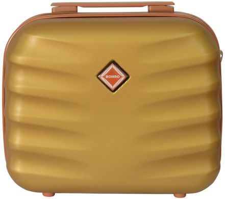 Комплект чемодан и кейс Bonro Next маленький золотой (10066702)