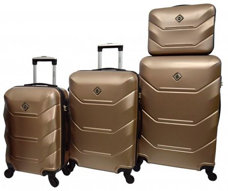 Набор чемоданов 4 штуки Bonro 2019 шампань (10500208)