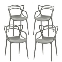 Крісло стілець для кухні вітальні барів Bonro B-486 сіре (4 шт) (42400380)