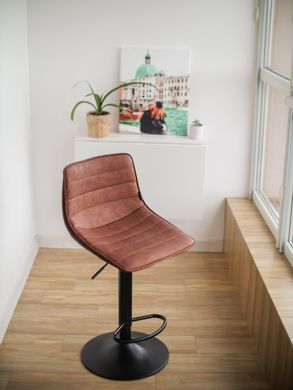 Барний стілець зі спинкою Bonro B-081 світло-коричневий (40600016)