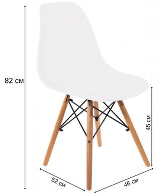Столик Bonro В-957-800 + 4 белых кресла B-173 (41300044)