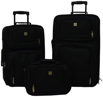 Набор чемоданов Bonro Best 2 шт и сумка черный (10080104)