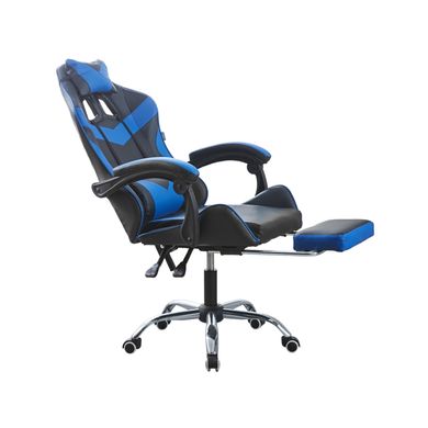 Кресло геймерское Bonro BN-810 синее с подставкой для ног (42400285)