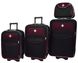Набор чемоданов и кейс 4 в 1 Bonro Style черно-вишневый (10120411)