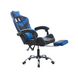 Крісло геймерське Bonro BN-810 синє з підставкою для ніг (42400285)