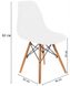Столик Bonro В-957-900 + 4 білих крісла B-173 (41300042)