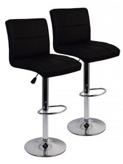 Барний стілець зі спинкою Bonro BC-0106 чорний (2 шт) (47000100)