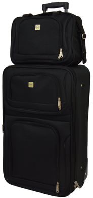Комплект валіза і сумка Bonro Best середній чорний (10080604)