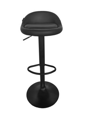 Барний стілець зі спинкою Bonro B-075 чорний (чорна основа) (42400100)