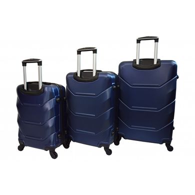 Набор чемоданов 3 штуки Bonro 2019 темно-синий (10500304)