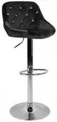 Барний стілець зі спинкою Bonro B-0741 велюр сірий (47000039)