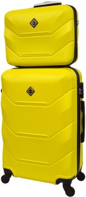 Комплект валіза і кейс Bonro 2019 маленький жовтий (10501000)