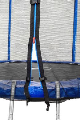 Дитячий батут Atleto 252 см з подвійними ногами з сіткою синій (21000800)