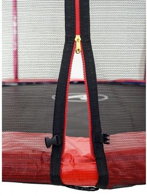 Батут Atleto 312 см с двойными ногами с сеткой красный (21000505)