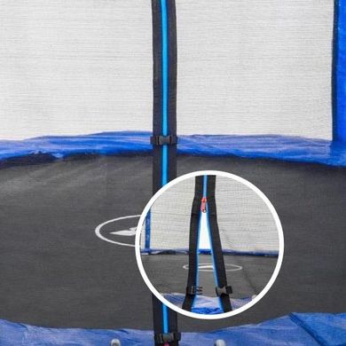 Батут Atleto 312 см з подвійними ногами з сіткою синій (21000506)