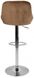 Барний стілець зі спинкою Bonro B-074 велюр коричневе (47000040)