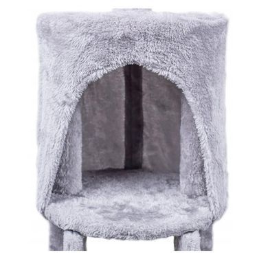 Игровой комплекс-дряпалка для кошек 138 см Bonro B-40 серый (42400589)