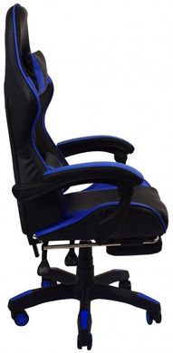 Кресло геймерское Bonro B-810 синее с подставкой для ног (42300047)