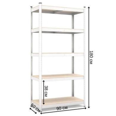 Стеллаж металлический 180х90х50 см Siker G8030 5 полок (42412244)