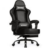 Крісло офісне з підставкою для ніг Bonro B-059 чорне (42412137)