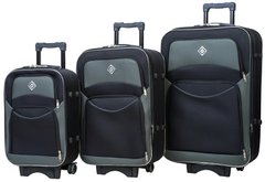 Набір дорожніх валіз Bonro Style 3 штуки чорно-сірий (10010305)