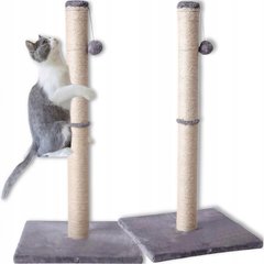 Кігтеточка стійка дряпка для кішок з іграшкою 60 см Bonro B-20 сіра (42400595)