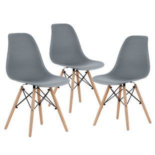 Кресло для кухни на ножках Bonro В-173 FULL KD серое (3шт) (42400297)