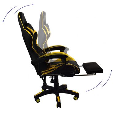 Кресло геймерское Bonro B-810 желтое с подставкой для ног (42300046)