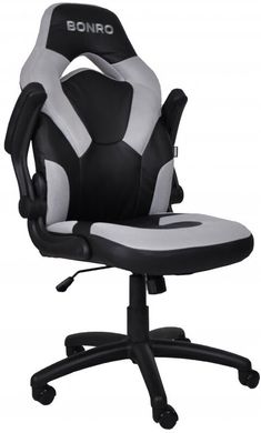 Крісло геймерське Bonro B-office 2 сіре (40800028)