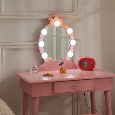 Туалетний столик Bonro В-084 (рожева табуретка) (42400134)